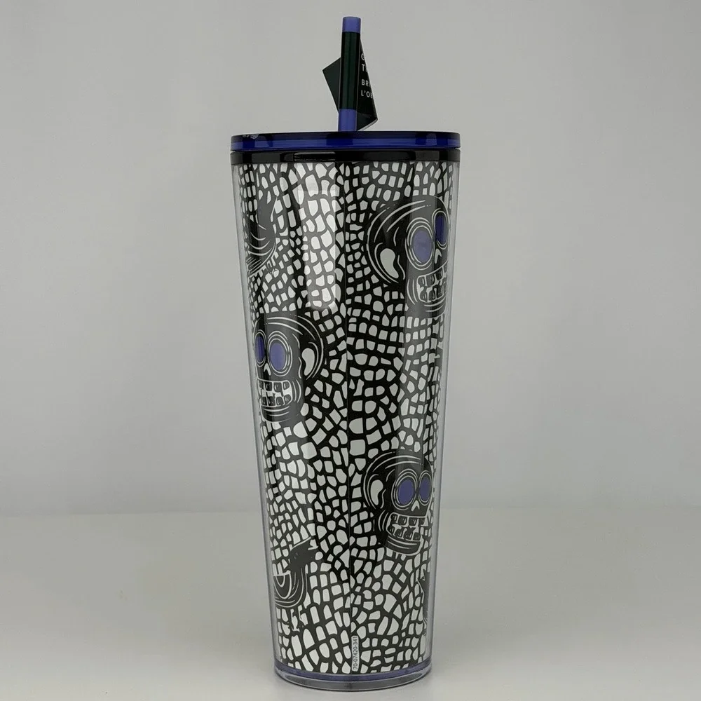 Starbucks Halloween 2020 Glow in The Dark Tumbler Skull Cup 24oz New